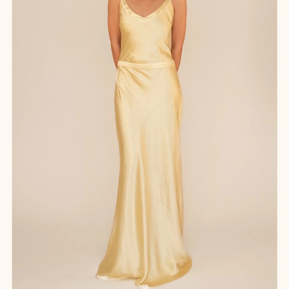Elegant Gold Satin Gown